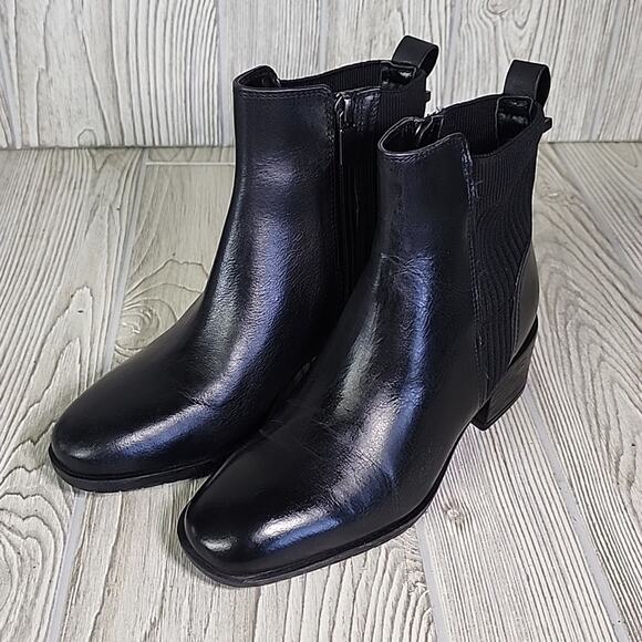 Kenneth Cole Reaction Salt Stretch Bootie Black Ankle Boots Womens Size 5 NEW - Picture 11 of 12